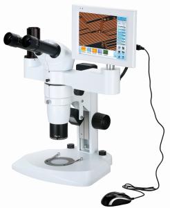 Quality 8.4 Inch LCD Digital Zoom Stereo Microscope , Stereo Inspection Microscope 32X - 320X wholesale