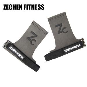 Quality Gymnastics Bar Fingerless Crossfit Grips Fitness Accessories Palm Grey Microfiber wholesale