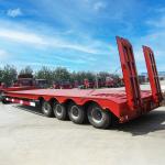 14m 80t Capacity 4 Axles Semi Lowbed Trailer