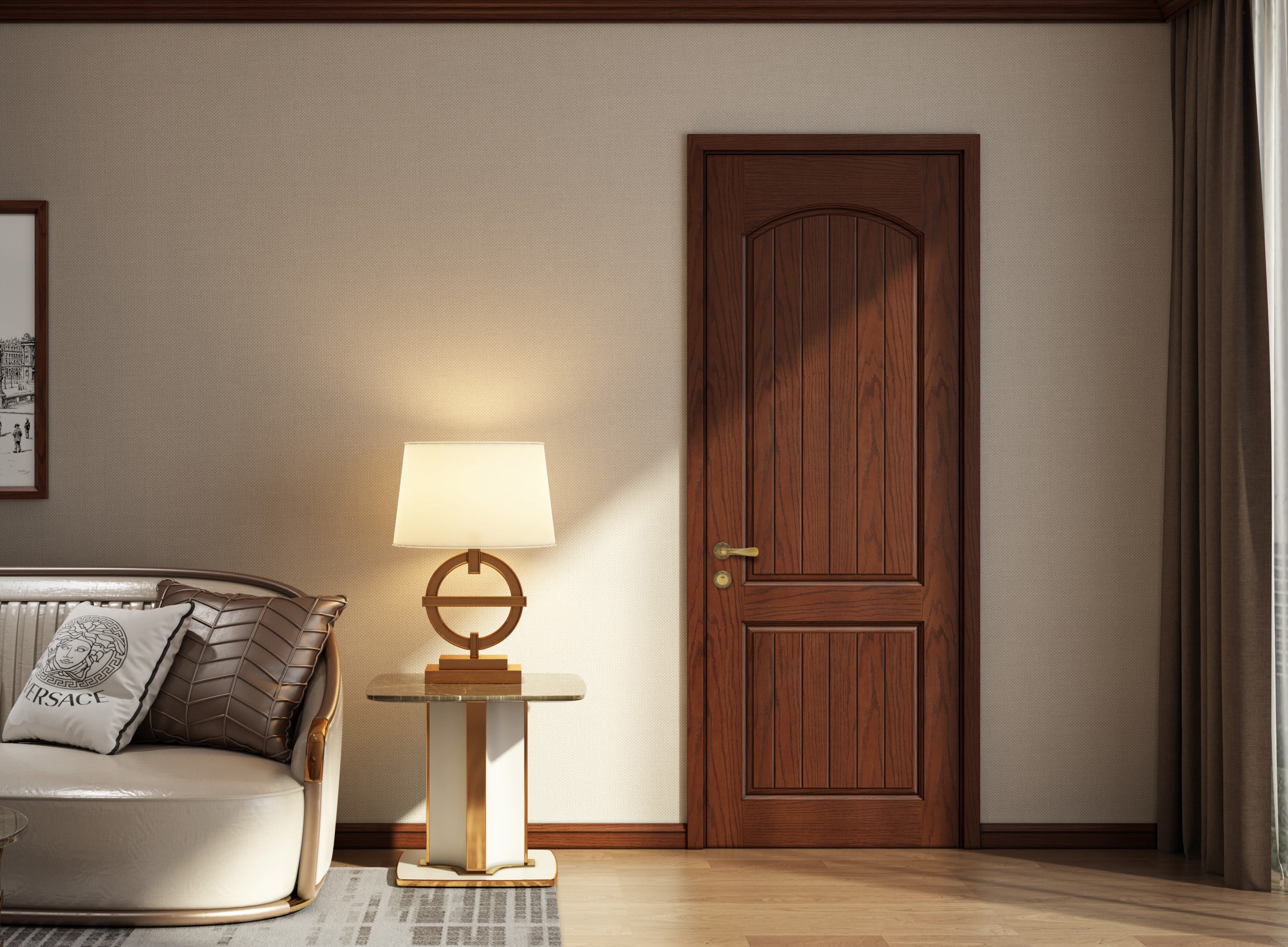 Painting Surface Finishing Wooden Main Material Interior Doors for Custom Luxury House