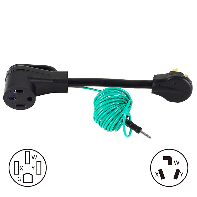 20A Nema 10-30P 14-50 6-50 6-30 14-30 P/R Female Dryer Adapter Cord 30/50 Amp STW 10-AWG Heavy Duty Outlet Plug RV Power Cord