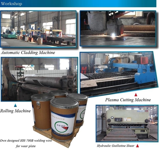 Carbide Cladded Wear Steel Plate Wear Resistant Compound Wear