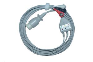 Quality Commercial Philips 3 Lead Ecg Cable Snap End AHA 8 PIN Connector wholesale