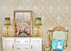 Quality Leaf Flowers Pattern Home Wallpaper For House Walls / Pretty Vintage Wallpapers wholesale
