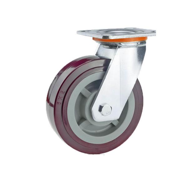 32mm Thickness Double Bearing PVC Caster Wheel Trolley Wheel with Brake and
