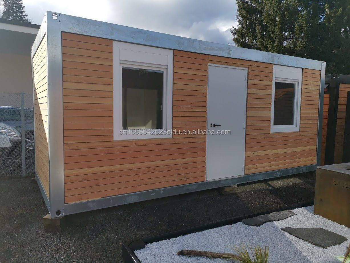 Wall 75mm Garden Working House Barbecue Bar 20ft Flat Packaging Container Mobile House for Family Modern Design Style