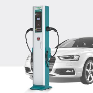 Quality OCPP 2.0J AC EV Charger 4.2m Cable Floor Stand 43KW APP Control wholesale