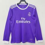 Edition Long Sleeve Soccer Jerseys Purple Retro Football Jersey