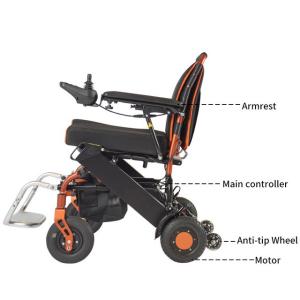 Quality ISO Lightweight Folding Electric Wheelchair 100KG Load wholesale
