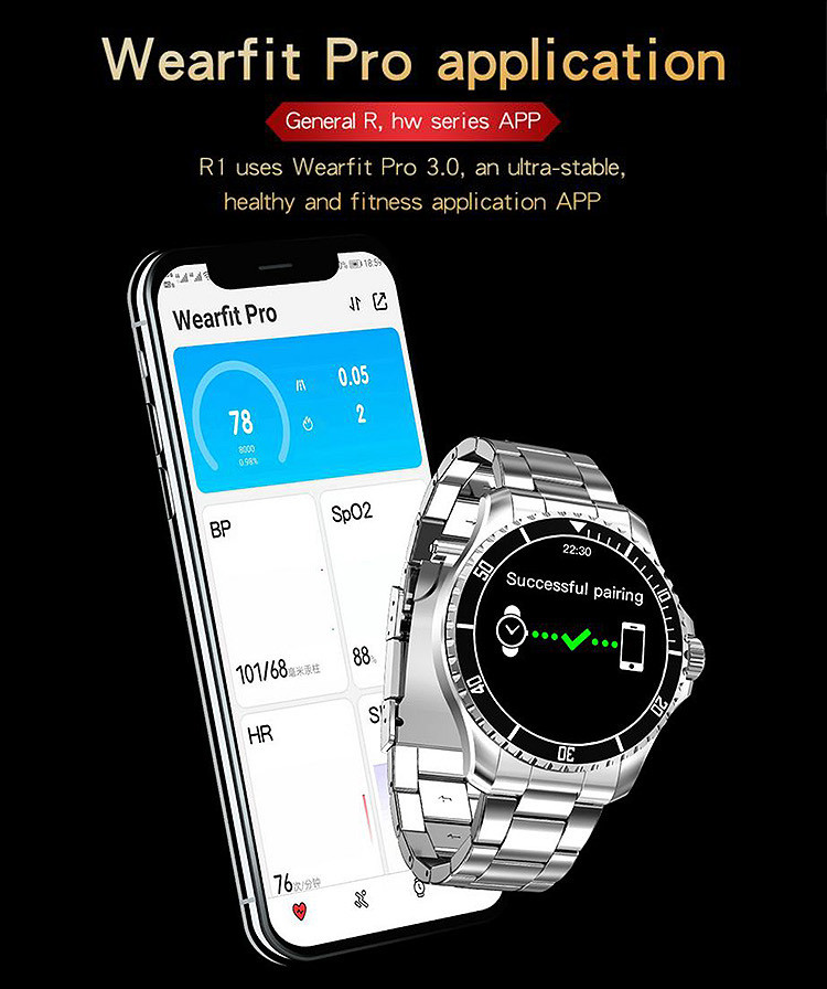 1.32inch 360*360 Android Bluetooth Smart Watch For Blood Pressure 128MB