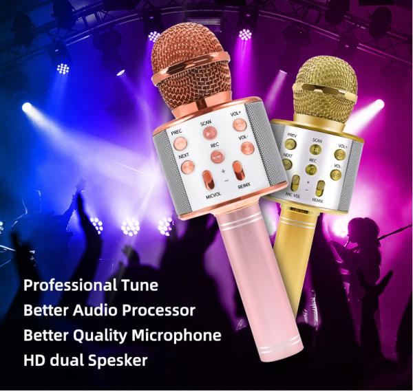 Bluetooth 4.0 Sound Recording Microphone 1800mAh Handheld Live Streaming Player