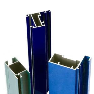 Quality Blue Powder Coated Aluminium Profiles For Building Decoration Materials wholesale