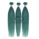 Green Straight Remy Human Hair Bundles Sew In Weave Bundles Brazilian Bundle