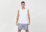 White Homestyle Mens Luxury Sleepwear Xxl Short Pajamas Functional Placket Side