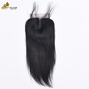 Quality Straight Brazilian Closure Hair Piece Lace Closure And Bundles 4X4 wholesale