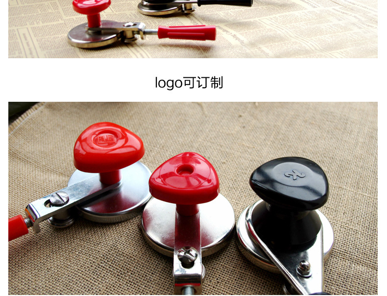 Customized Logo Acceptable Ergonomic Bamboo Can Sealer with Tinplate Lid Pressing Tool