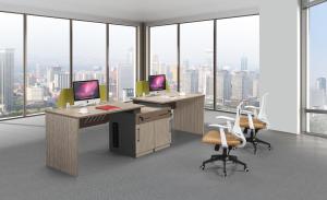 Quality Melamine Office Furniture Partition System , Wooden Workstation Desk Waterproof wholesale