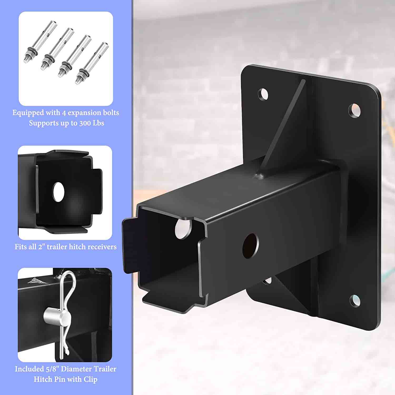 Standard Bike Rack Hanging Garage Organizer Trailer Heavy Duty Hitch Wall Mount Holder