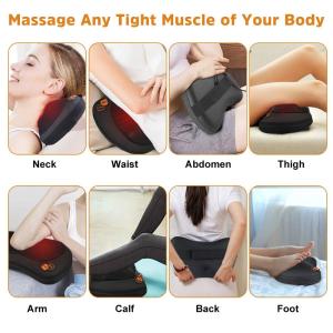 Quality Deep Kneading 3d Shiatsu Massage Pillow With Heat Rechargeable Massage Pillow wholesale