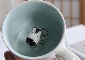 Quality Dolomite Round 3D Bear Personalised Ceramic Mugs wholesale