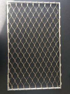 Quality SS 304 / 316 Golden Stair Rail Safety Mesh Perfect Anti - Rust Property wholesale