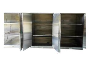 Quality Stainless 100 Lbs Chemical Steel Storage Cabinet With Recessed Handle For Safety wholesale