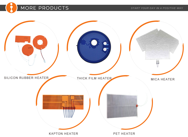 Orange Drum Silicone Rubber Heating Pad For Oil / Water Heating