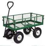 Heavy Duty Iron Wagon Garden Cart for Yard Gardening Patio Dimension L x W x H