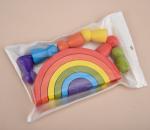 1.2in Arch Wooden Rainbow Stacker Large Natural Wood Block Set