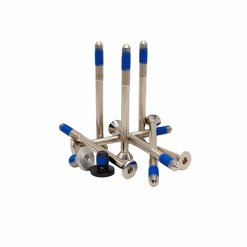 Custom Hexagon Dispensing Screws Coated With Blue Glue Bolts Anti-Oil