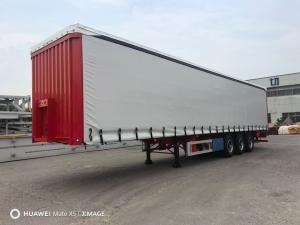 Quality 1310mm Wheel Base Steel Side Curtain Semi Trailer For 3 Axle Truck Transporting Goods wholesale
