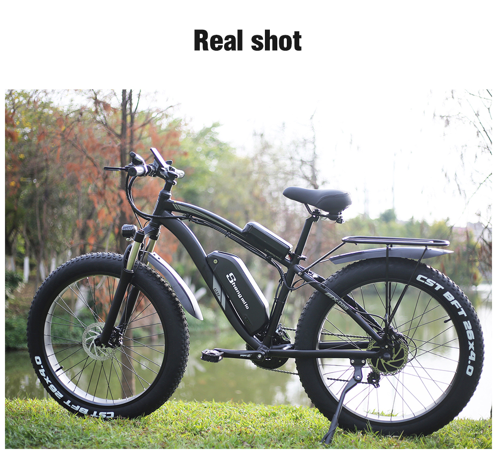 48V 1000W Motor Fat Tyre Electric Bicycles with 48V 17Ah Battery and Blue Screen Display