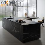 Solid Wood I Shape Kitchen Cabinet Wood Veneer Pantry Cupboards for Your Kitchen