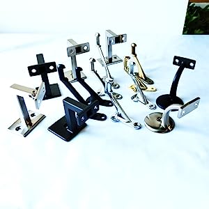 Heavy Duty 3-3/8" High Swivel Handrail Brackets for Staircase Stair Railing