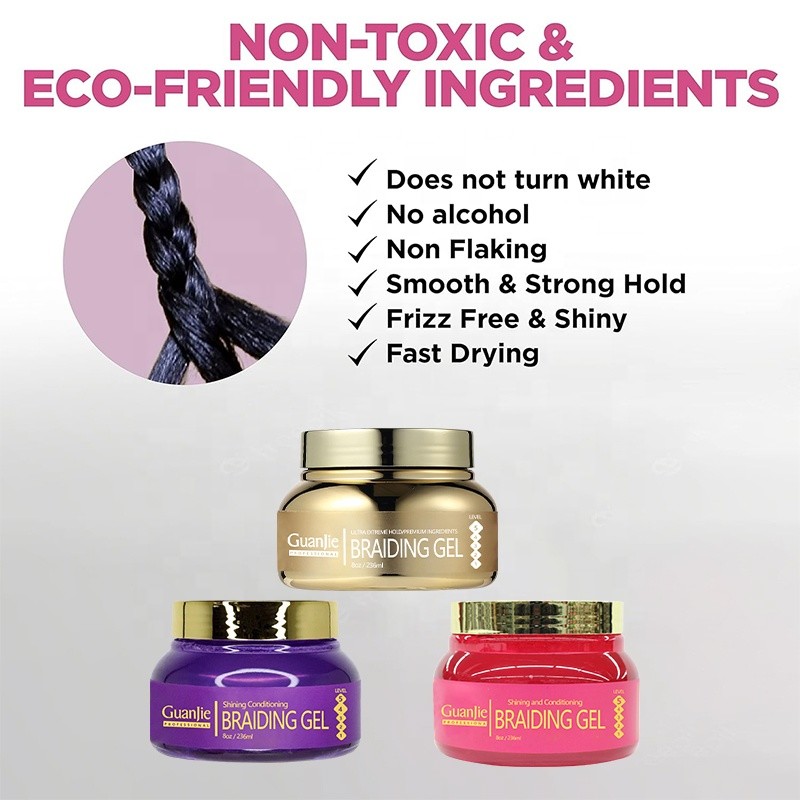 Oem Factory Supply Conditioning Gel Shine And Jam Hair Wax Gel Strong Hold Braid Edge Control Gel Hair Styling Wax