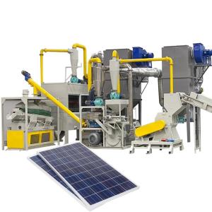 Quality Solar Panel Recycling Plant for Aluminum Frame Removal and Silicon Silver Metal Recycling wholesale