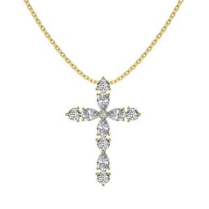 Quality Customize 925 Sterling Silver Cross Necklace 18k Silver Cross And Chain Ladies wholesale