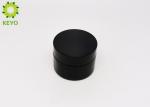 30g Amber Color Face Cream Glass Jar , Cream Storage Jars With Black Cap