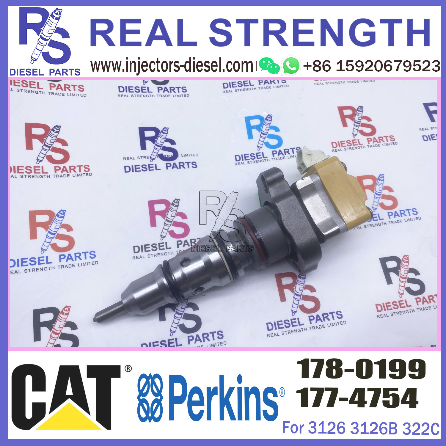 Excavator Spare Parts Engine 3126 3126B Diesel Fuel Injector 1780199 178-0199Popular