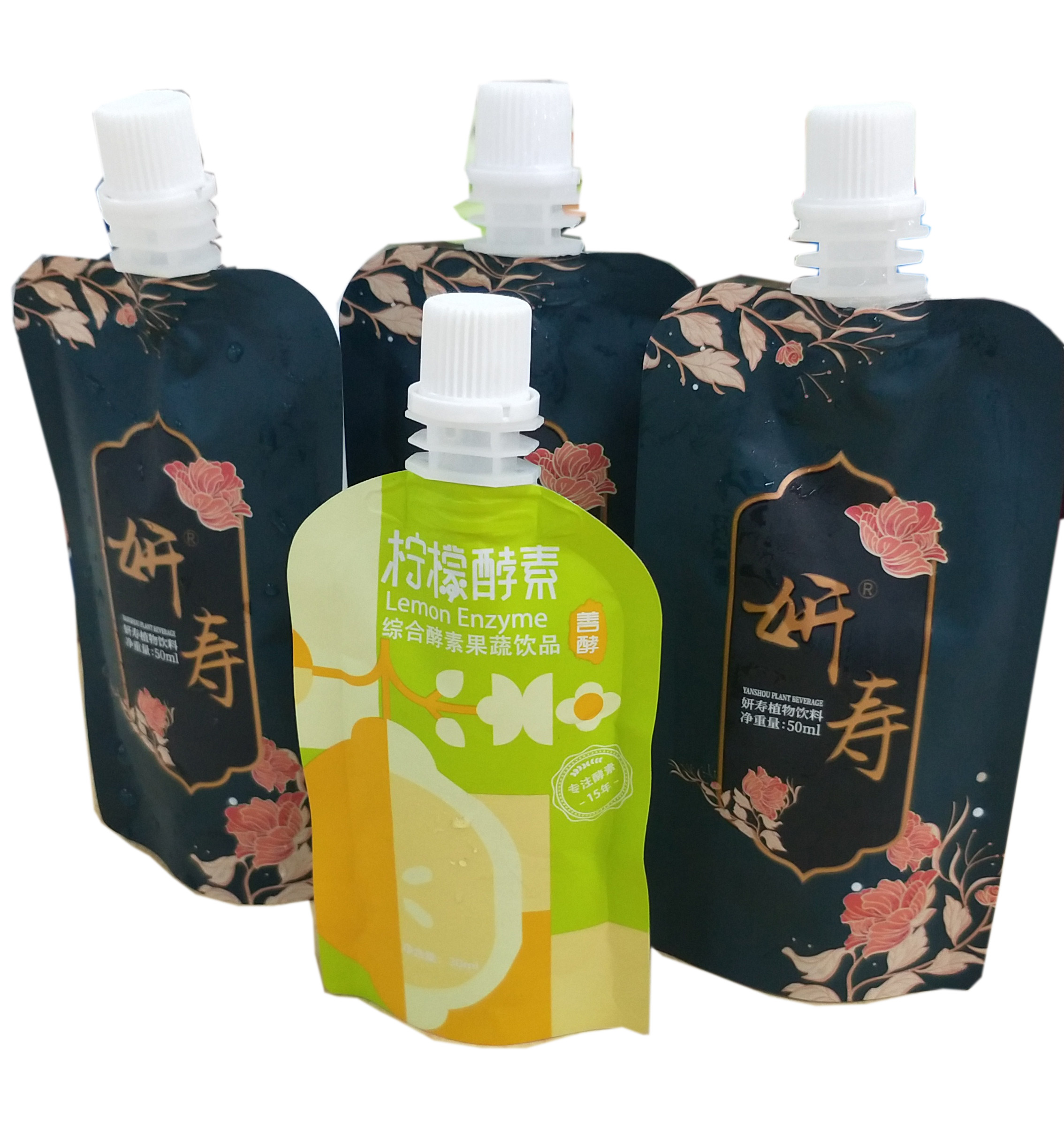 Frozen Drinks Printed 500ml Spout Pouch Packaging Doypack Pouch With Spout