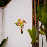 Animal Metal Hanging Garden Ornaments Yard Art Turtle / Gecko / Bird