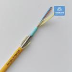6 Cores Multi Mode Spiral Armored Fiber Cable 6.5mm Orange PVC Rodent Resistant
