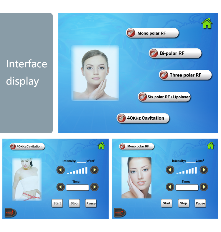 vacuum cavitation system Ultra Cavitation RF body slimming beauty Machine home use weight loss equipment