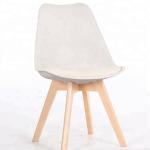 Contemporary Leather Dining Chairs Hotel Use With Solid Beech Wood Legs