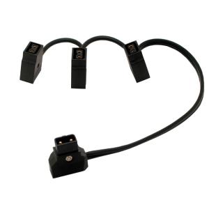 Quality D-Tap / Powertap Camera Power Supply Connections Cable D-Tap 1 Male To 3 Female Cable wholesale