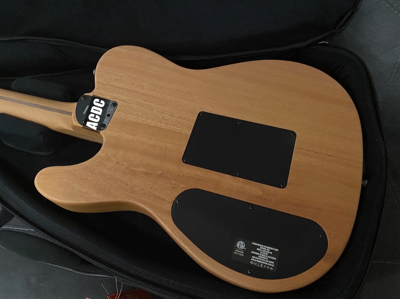 Custom Acoustasonic Tele Sunburst Electric Guitar Polyester Satin Matte Finish with Deep C Neck and Chrome hardware