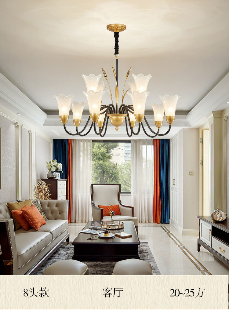 American rural living room modern creative simple dining room wheat chandelier(WH-CI-162)