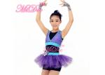 Sporty Hip Hop Dance Clothes Sequin Vest Glitter Tutu Dress With Biketard Under