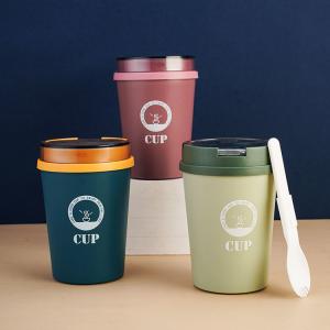 Quality Microwave Heating Oatmeal Breakfast Cup Airtight Plastic Porridge Cup With Spoon wholesale