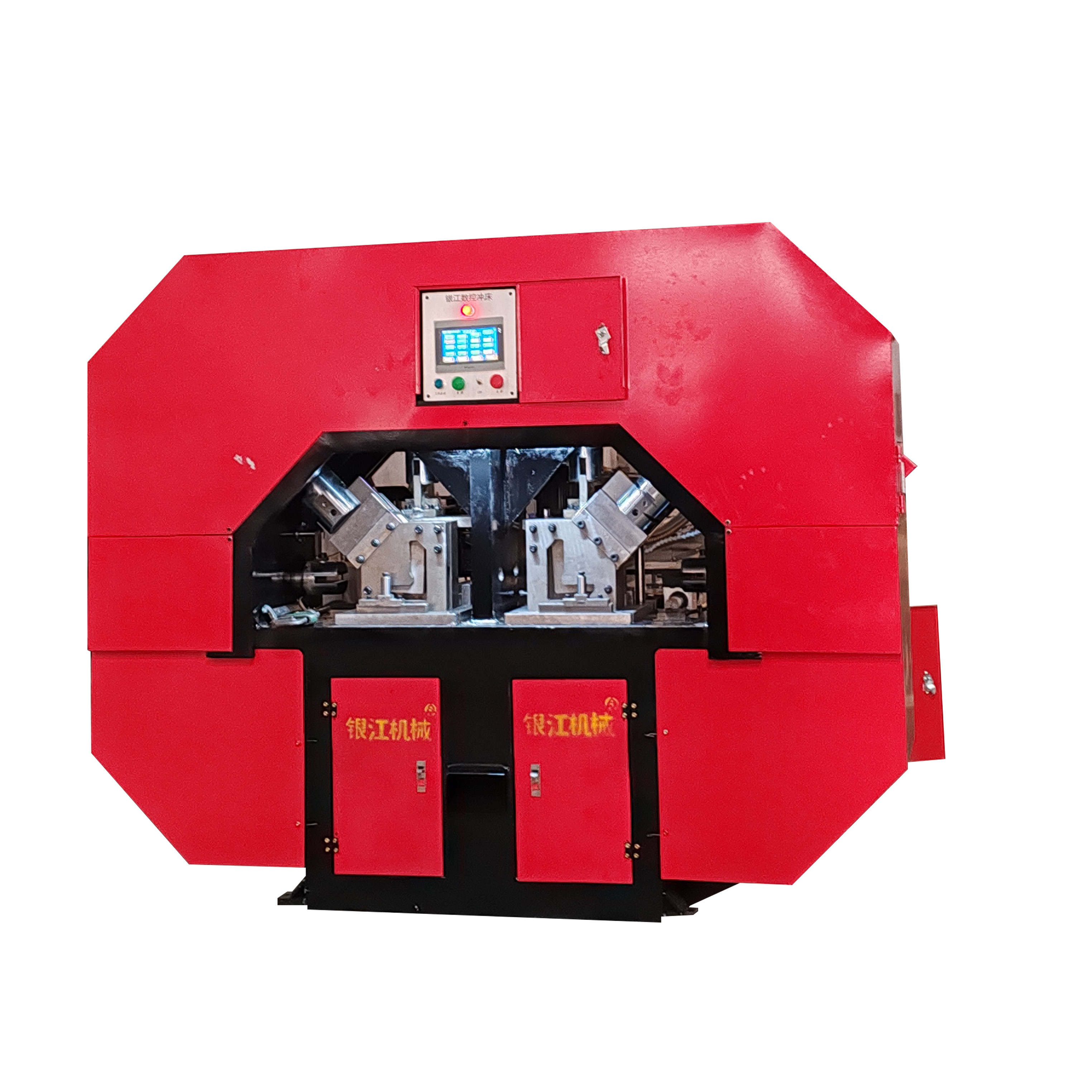 15KW Angle Steel Punching And Shear Equipment 50Hz Electric Power Source Air duct flange angle steel punching and shearing machine